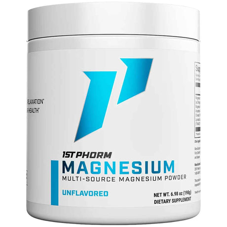 Frasco de suplemento 1st Phorm Magnesio Sin Sabor 420 mg 90 porciones