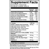 Tabla nutricional del suplemento 1st Phorm Megawatt Amanecer Naranja 150 mg 7.05 oz polvo