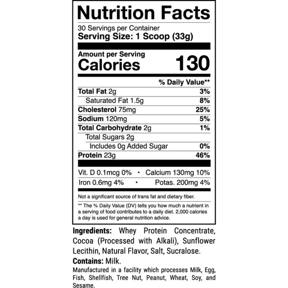 Tabla nutricional del suplemento 1st Phorm Mezcla de Proteína sabor Galleta de avena glaseada 2.12 lbs