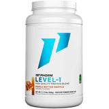 Frasco de suplemento 1st Phorm Mezcla de Proteína sabor Gofre de mantequilla de arce 2.12 lbs