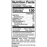 Tabla nutricional del suplemento 1st Phorm Mezcla de Proteína sabor Latte de calabaza y especias 2.12 lbs