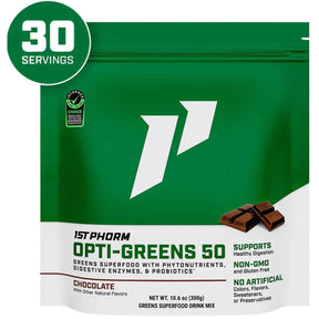 Bolsa de suplemento 1st Phorm Mezcla de Superalimentos Verdes Chocolate 30 porciones