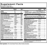 Tabla nutricional del suplemento 1st Phorm Micro Factor Limonada polvo