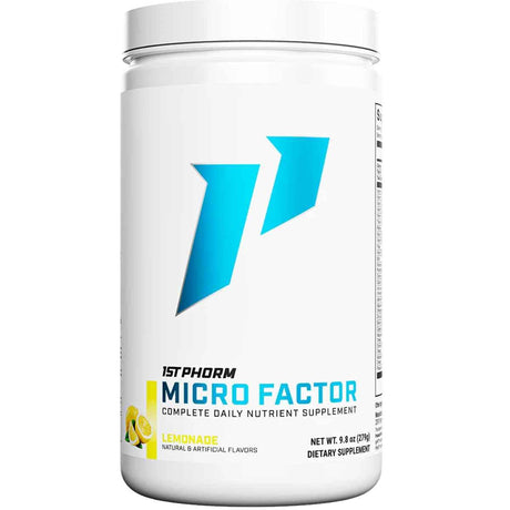 Frasco de suplemento 1st Phorm Micro Factor Limonada polvo
