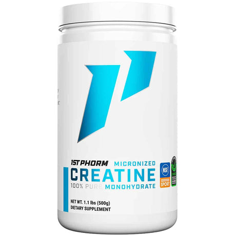 Frasco de suplemento 1st Phorm Monohidrato de Creatina Micronizada 1.1 lbs