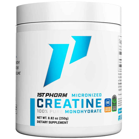 Frasco de suplemento 1st Phorm Monohidrato de Creatina Micronizada 8.82 oz