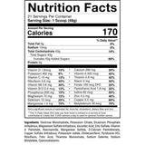 Tabla nutricional del suplemento 1st Phorm Monohidrato de Dextrosa 2.26 lbs