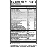 Tabla nutricional del suplemento 1st Phorm Multivitamínico para Hombre M-Factor 120 cápsulas