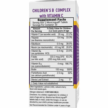 Complejo B con Vitamina C - Niños - 60 Micro Pastillas - Haz Tu Pedido