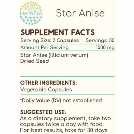 HerbEra Star Anís - 60 Capsules - Haz Tu Pedido