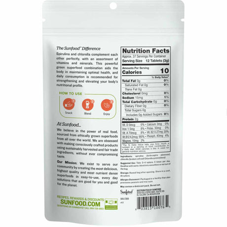 Espirulina con Clorela - 225 tabletas - Haz Tu Pedido