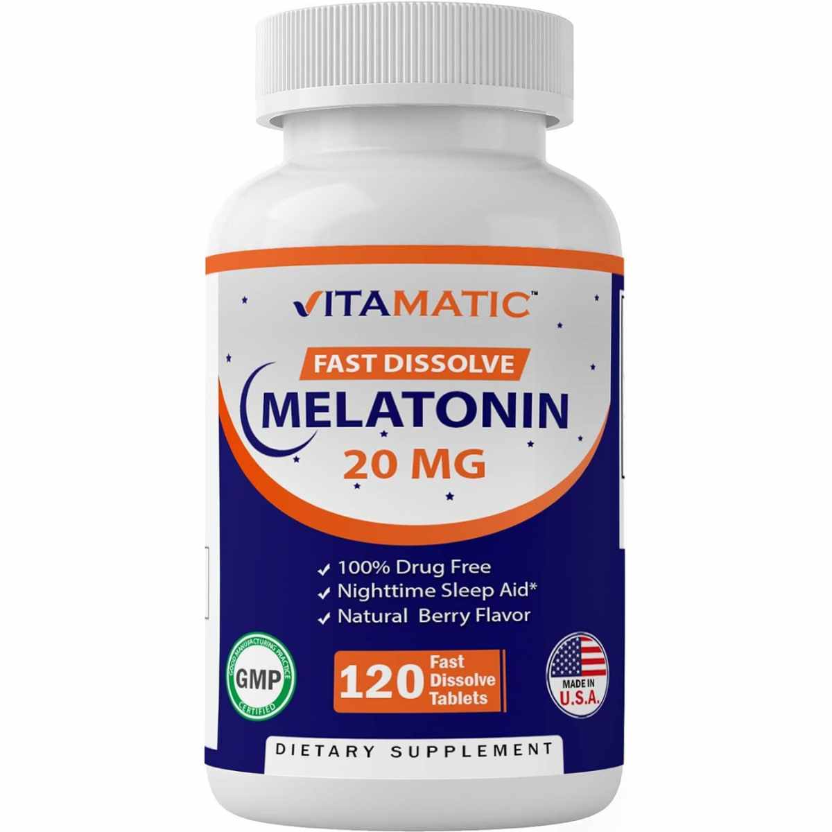 Melatonina - 20 mg - 120 Tabletas - Haz Tu Pedido