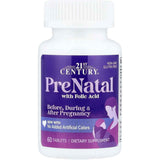 Frasco de suplemento 21st Century PreNatal 60 tabletas