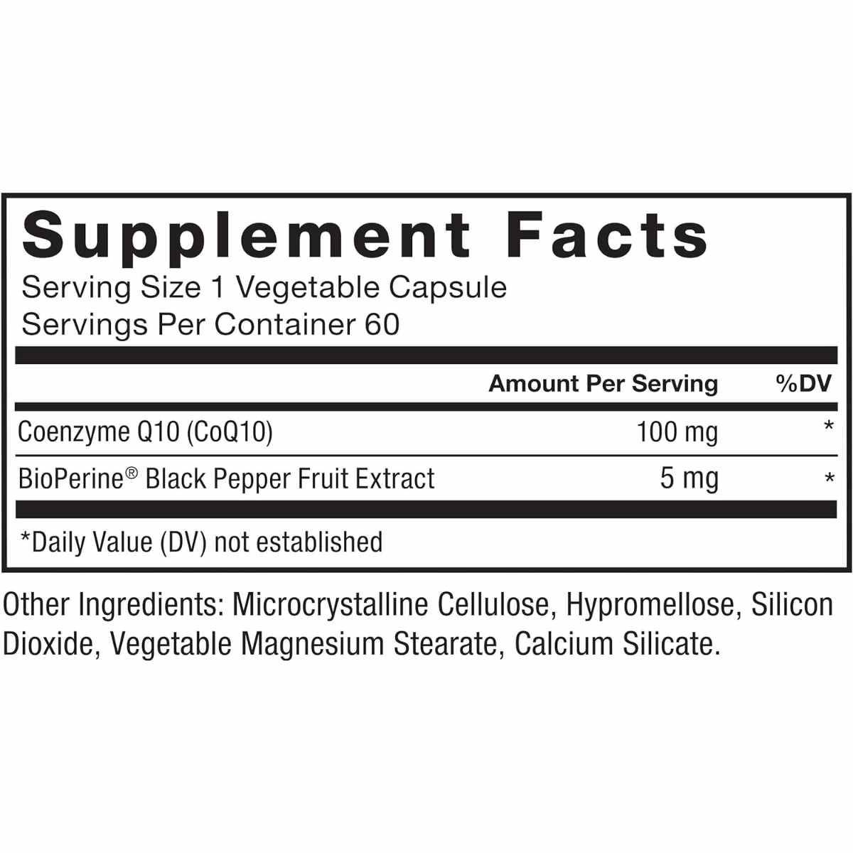 Coenzima Q10 - 100 mg - 60 Cápsulas Vegetales - Haz Tu Pedido