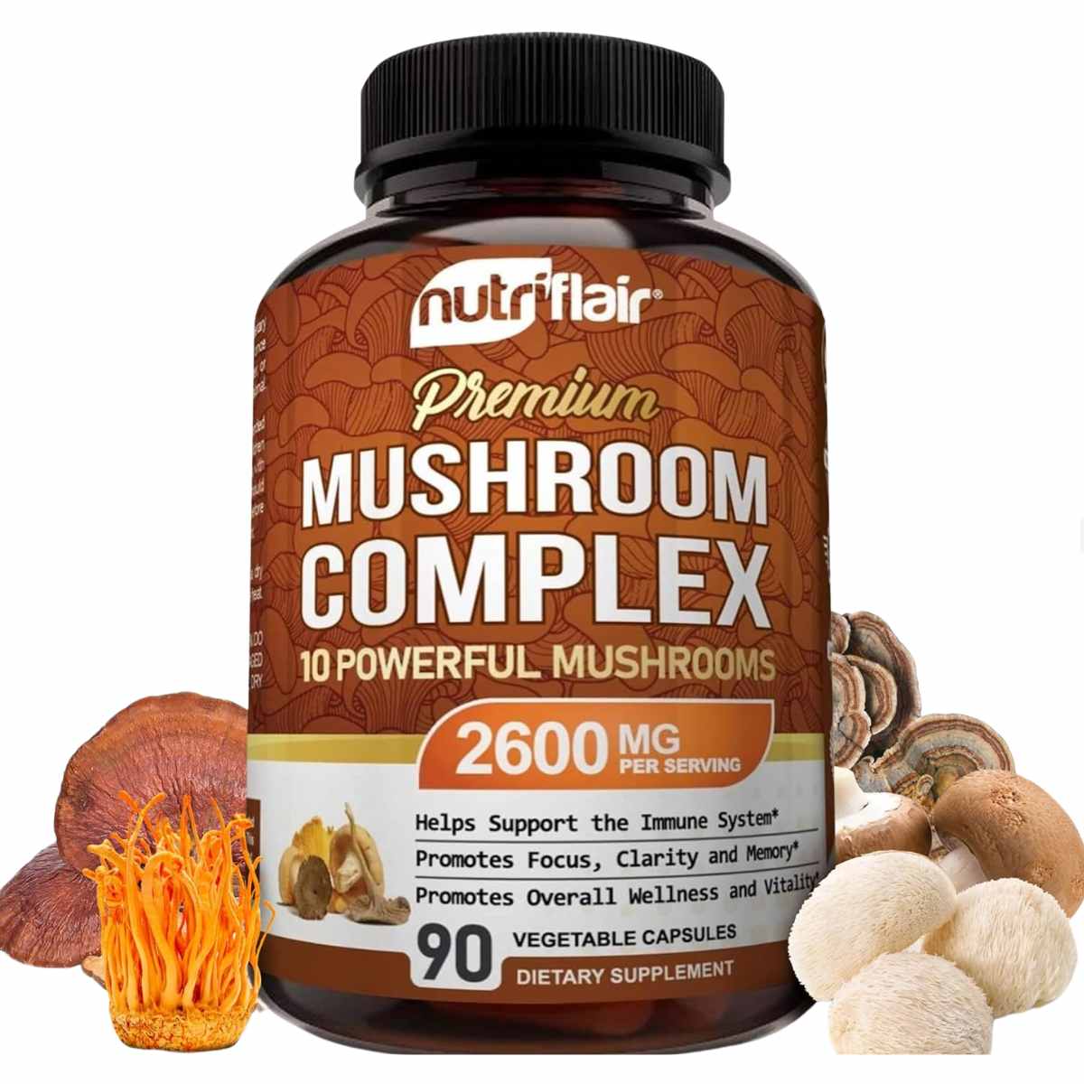 Complejo de Hongos - 2600 mg - 90 Cápsulas Vegetales - Haz Tu Pedido