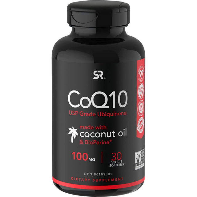 Sports Research CoQ10 100 mg with Coconut Oil & Bioperine (Black Pepper) - Haz Tu Pedido
