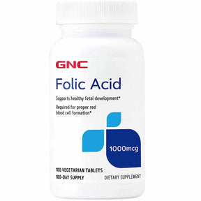 Ácido Fólico 1000 mcg - 100 Tabletas Vegetarianas - Haz Tu Pedido
