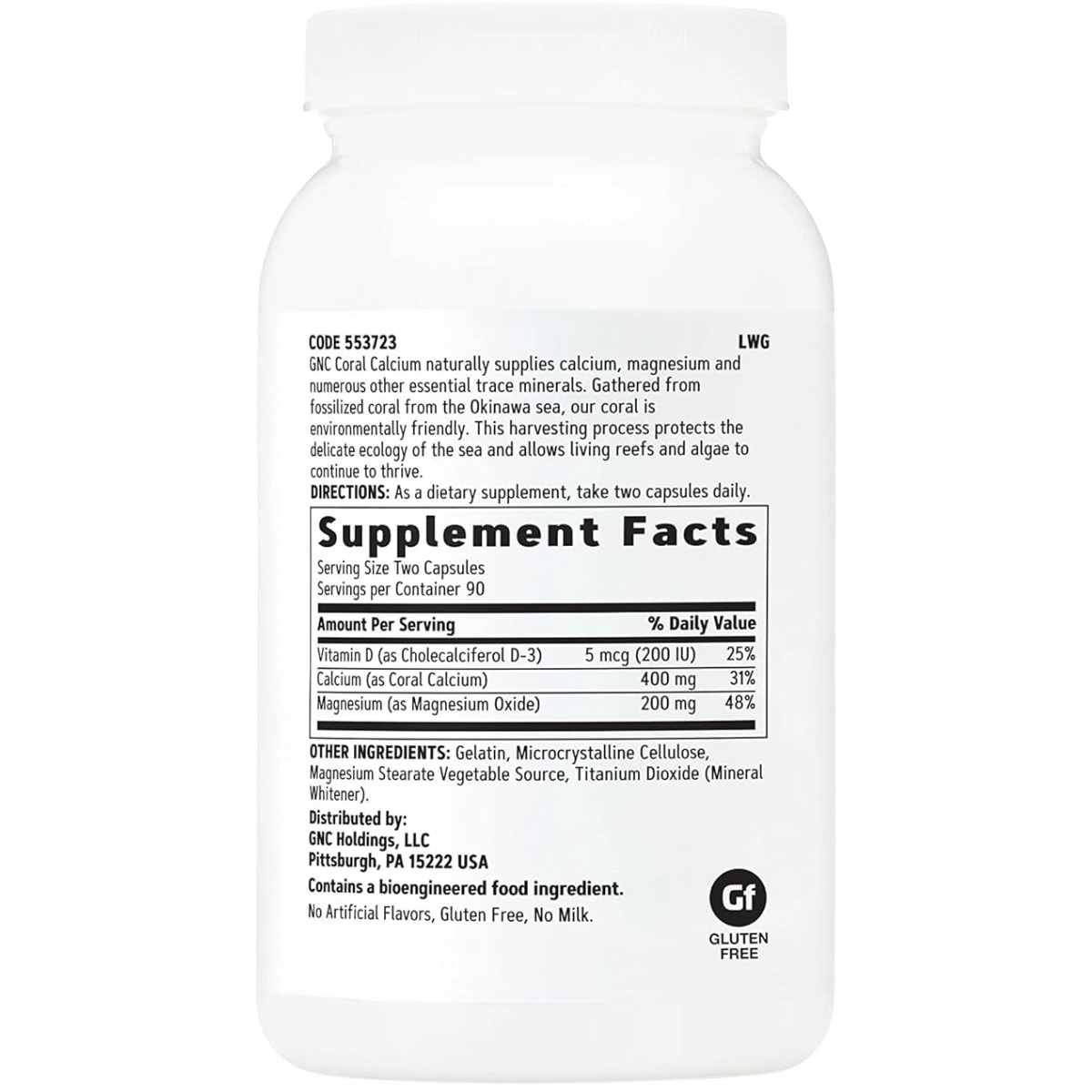 Calcio De Coral - 400 mg - 180 Cápsulas - Haz Tu Pedido