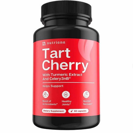 Nutriana Tart Cherry Extract with Celery Seed and Turmeric - 60 Cápsulas - Haz Tu Pedido