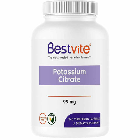 Citrato de Potasio 99 mg - 240 Cápsulas Vegetarianas - Haz Tu Pedido