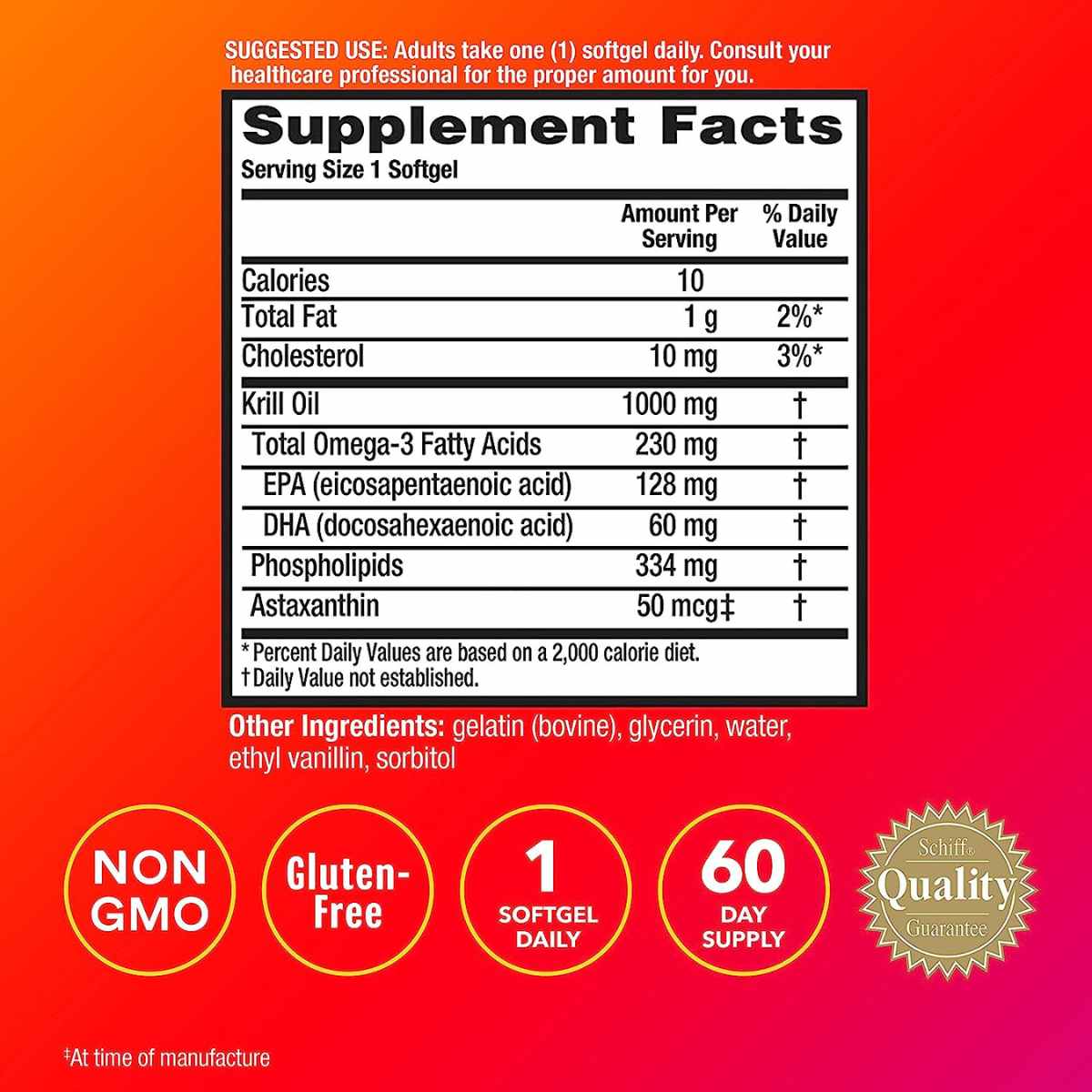 Aceite de krill - 1000 mg - 60 Cápsulas Blandas - Haz Tu Pedido