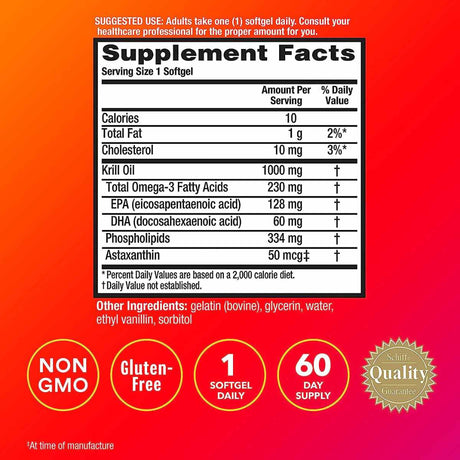 Aceite de krill - 1000 mg - 60 Cápsulas Blandas - Haz Tu Pedido