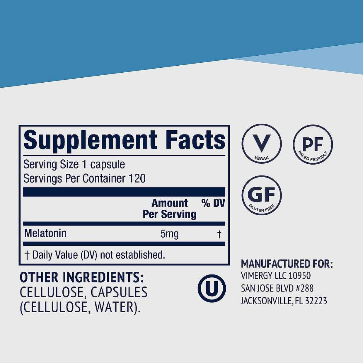 Melatonina - 5 mcg - 120 Cápsulas - Haz Tu Pedido