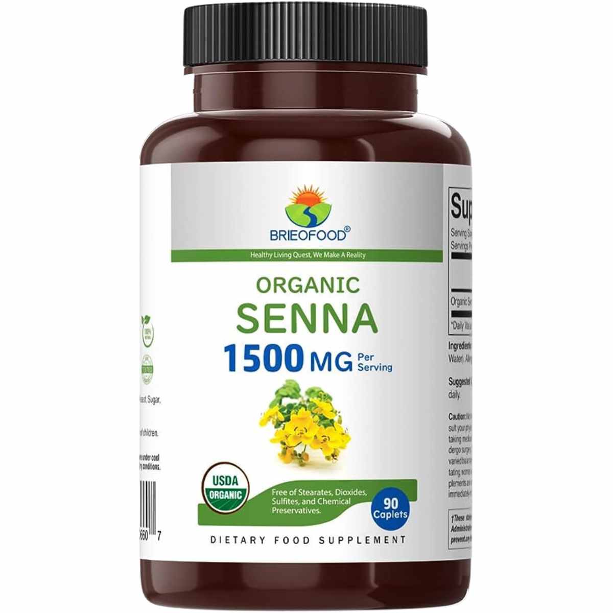 Senna Orgánico 1500mg - 90 Tabletas - Haz Tu Pedido