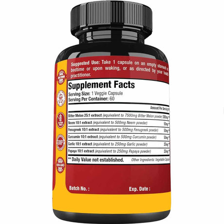 Extracto de Melón Amargo - 9500 mg - 60 Cápsulas Veganas - Haz Tu Pedido