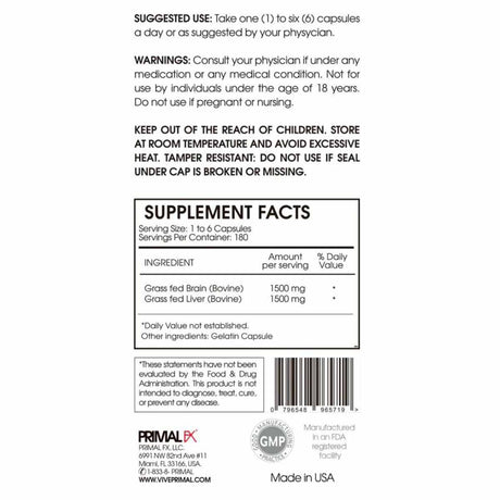 BRAIN - 1500 mg - 180 Cápsulas - Haz Tu Pedido
