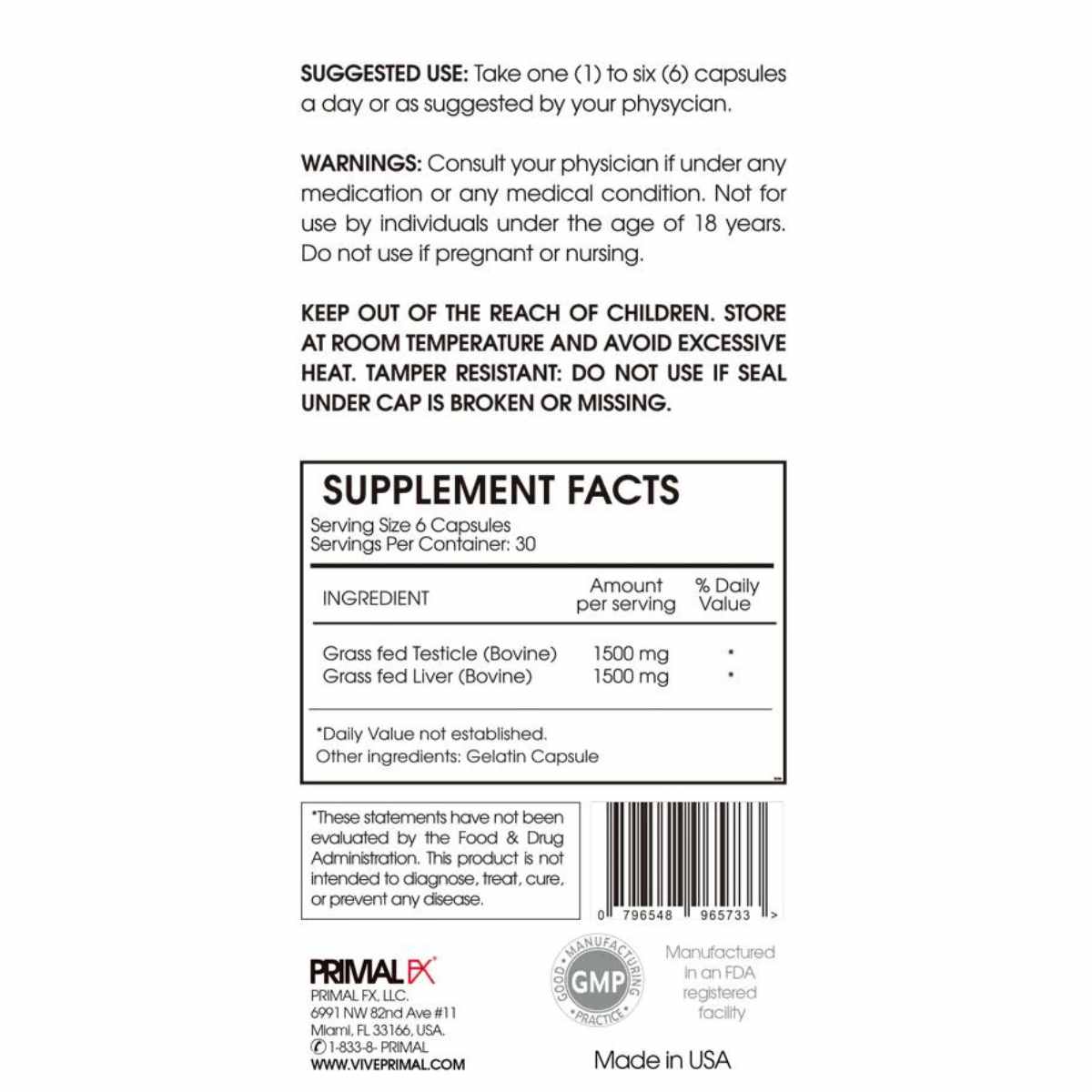 Male - 1500 mg - 180 Cápsulas - Haz Tu Pedido