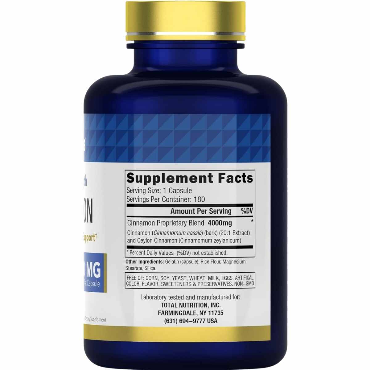 Canela - 4000 mg - 180 Cápsulas - Haz Tu Pedido