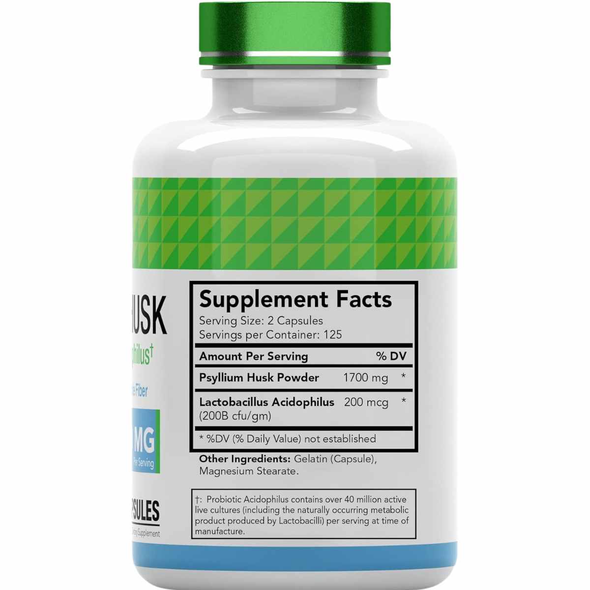 Cáscara de Psyllium 1700 mg - 250 Cápsulas - Haz Tu Pedido