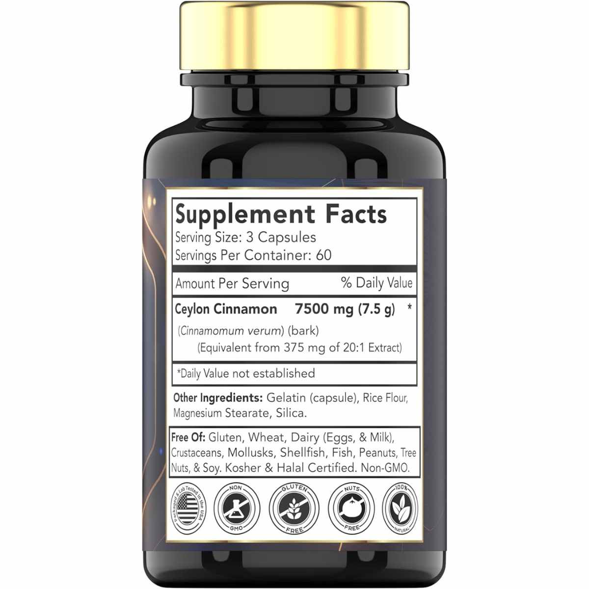 Canela de Ceilán - 7500 mg - 180 Cápsulas - Haz Tu Pedido