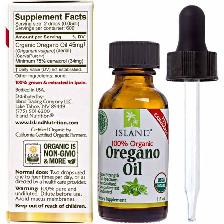 Island Nutrition Aceite de Orégano - 60 ml - Haz Tu Pedido