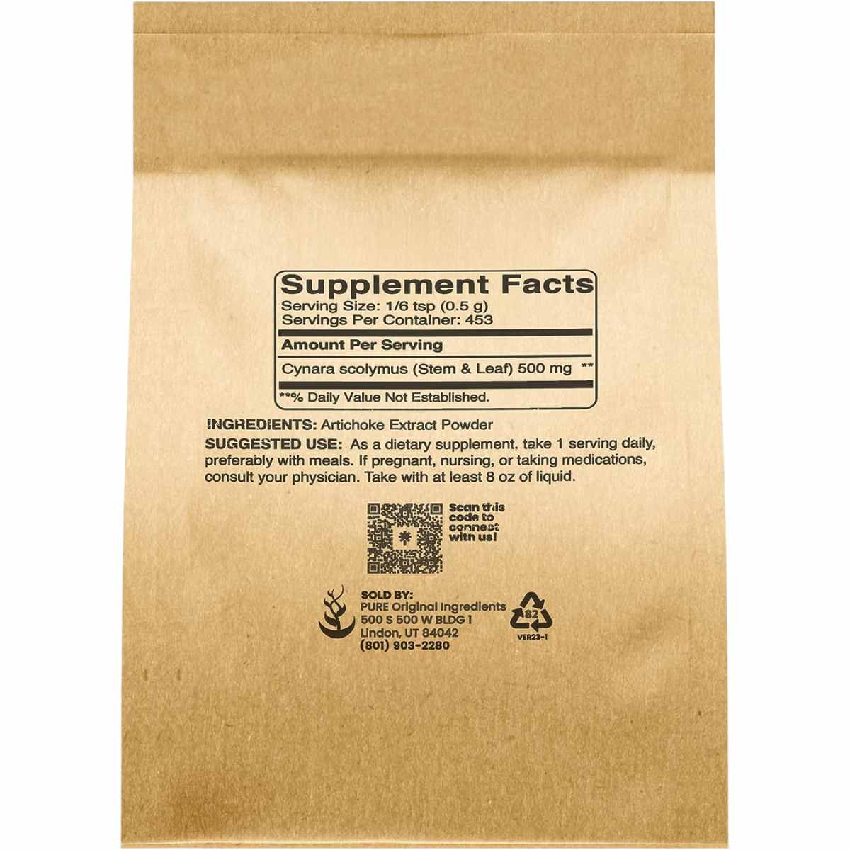 Extracto de Alcachofa 500 mg - 226 g - Haz Tu Pedido
