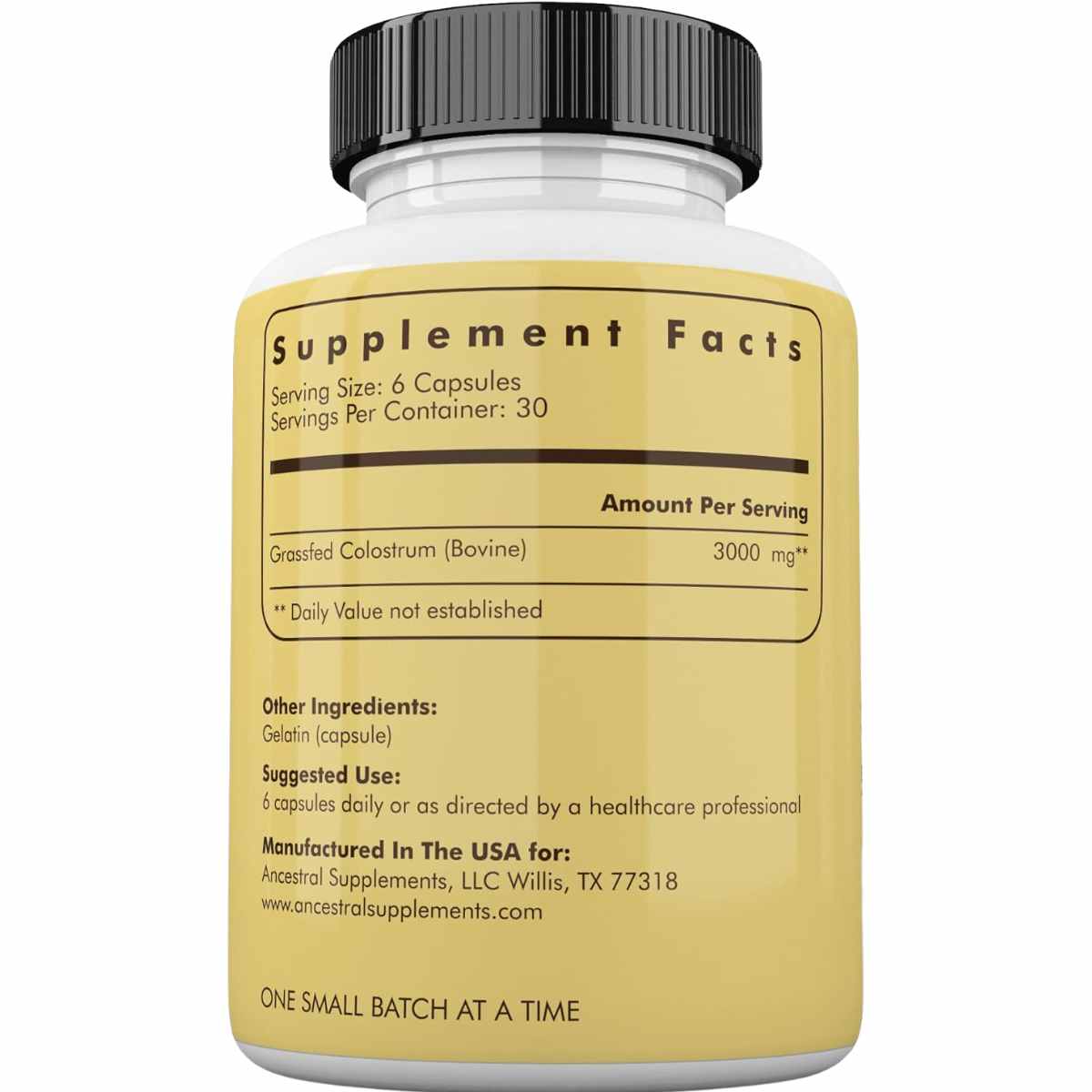 Calostro Bovino - 3000 mg - 180 Cápsulas - Haz Tu Pedido