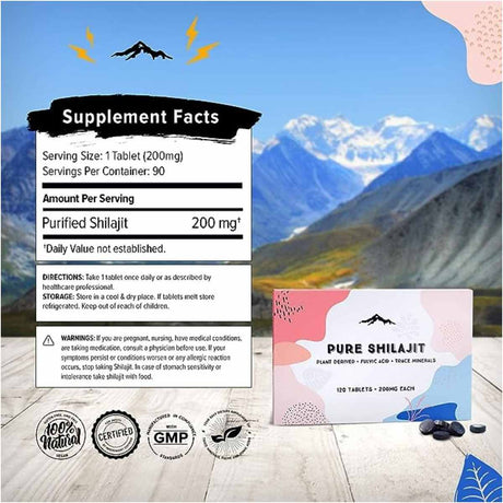 Shilajit - 200 mg - 90 Tabletas - Haz Tu Pedido