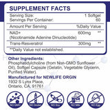 NAD+ con Trans Resveratrol - 900 mg - 60 Cápsulas Blandas - Haz Tu Pedido