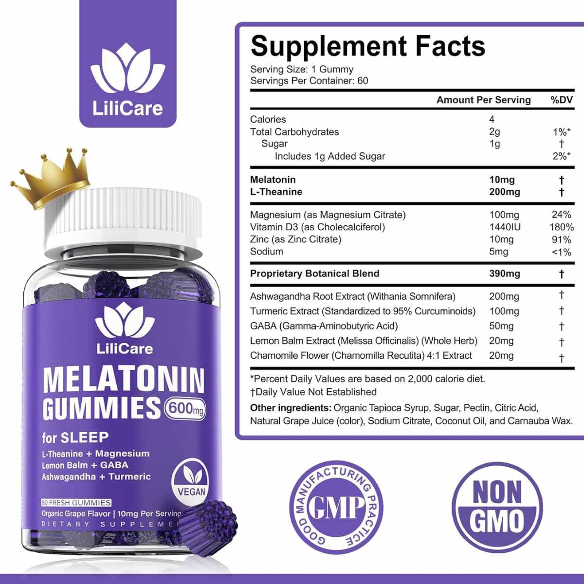 Melatonina - 600 mg - 60 Gomitas - Haz Tu Pedido