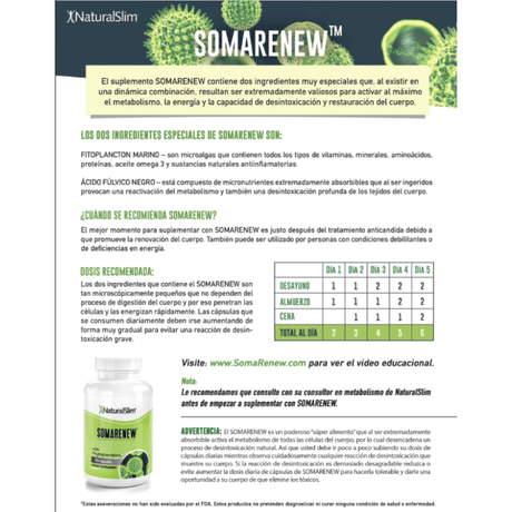 NaturalSlim Somarenew - 180 Cápsulas - Haz Tu Pedido