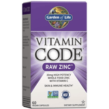 Garden of Life  Raw Zinc Vitamina de Zinc 30 mg - 60 Cápsulas Veganas - Haz Tu Pedido