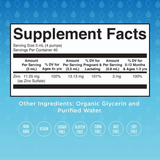 MaryRuth Organics Sulfato de Zinc - 120 ml - Tabla Nutricional - Haz Tu Pedido