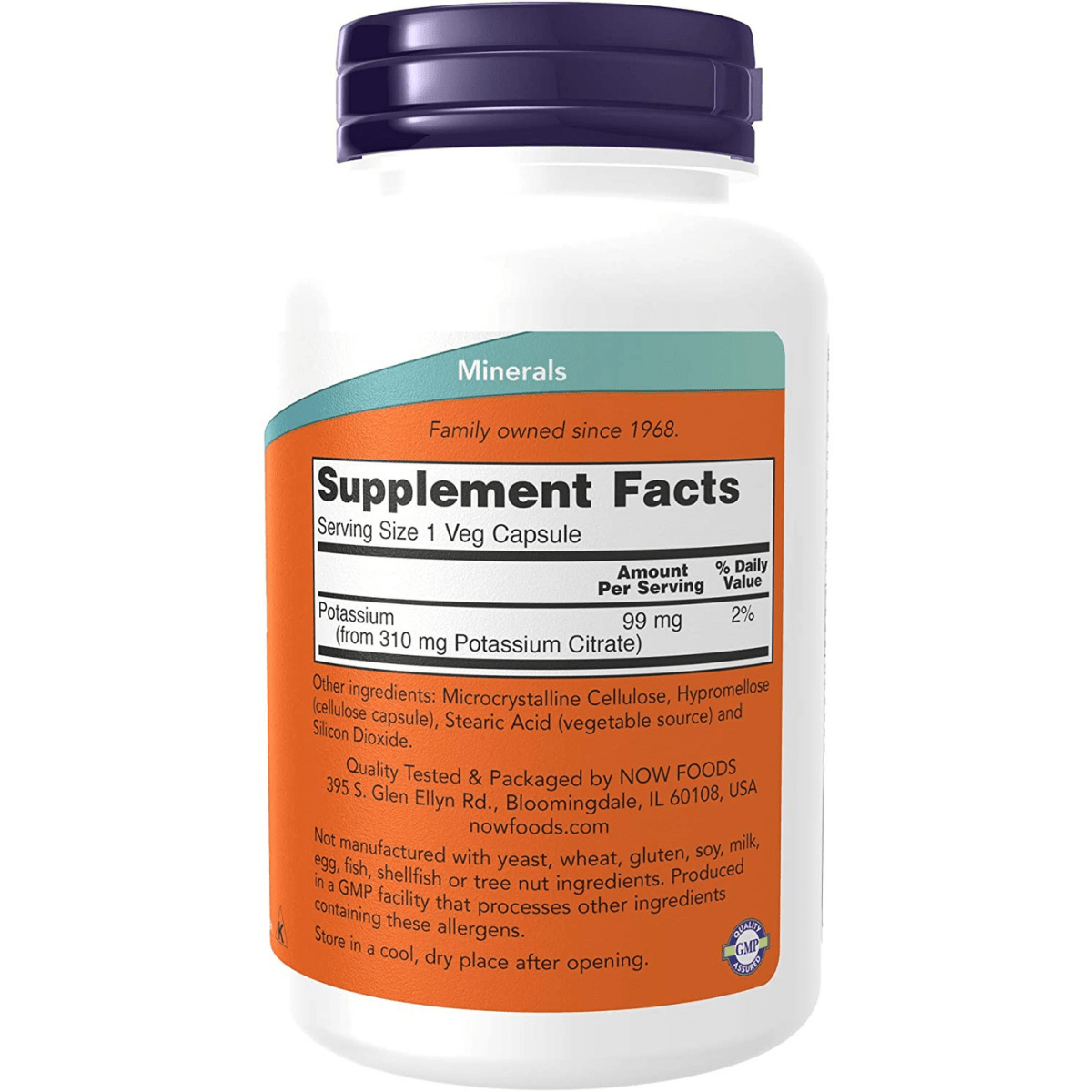 NOW Foods Potassium Citrate - 180 Cápsulas - Haz Tu Pedido