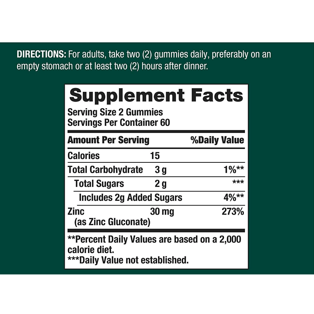 Nature’s Bounty Zinc 30 mg - Mezcla de Bayas - 120 Gomitas - Haz Tu Pedido
