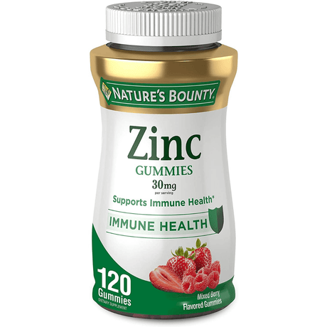 Nature’s Bounty Zinc 30 mg - Mezcla de Bayas - 120 Gomitas - Haz Tu Pedido