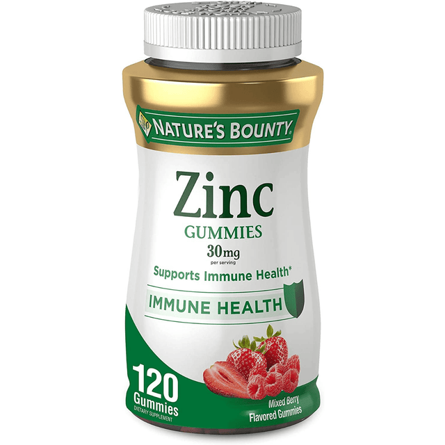 Nature’s Bounty Zinc 30 mg - Mezcla de Bayas - 120 Gomitas - Haz Tu Pedido