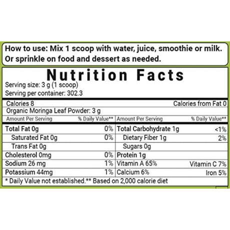 Micro Ingredients Moringa Oleifera - 2 lb - Haz Tu Pedido