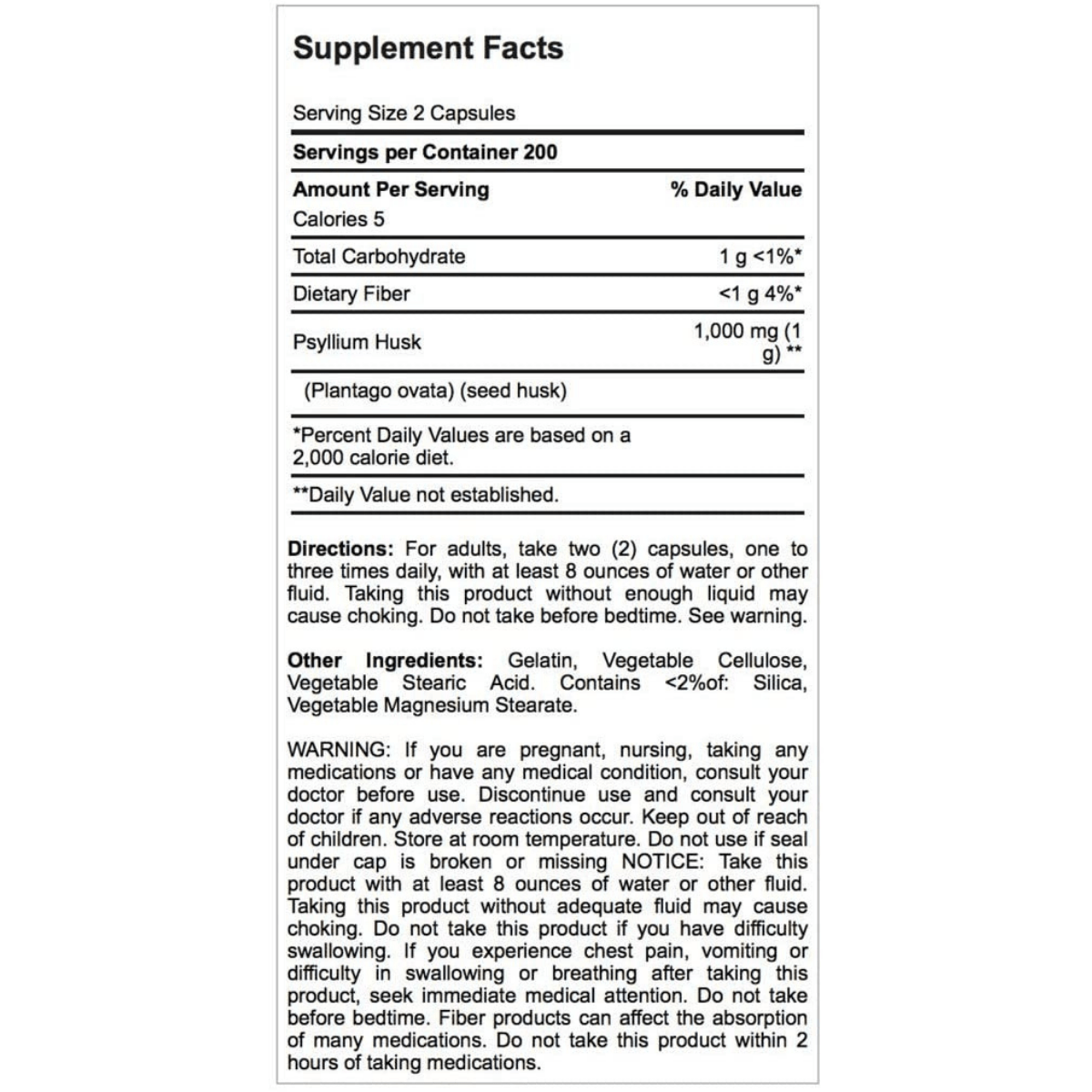 Puritans Pride cáscara de Psyllium 500 mg - Haz Tu Pedido