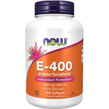 NOW Foods Natural E-400 - 250 Cápsulas Blandas - Haz Tu Pedido